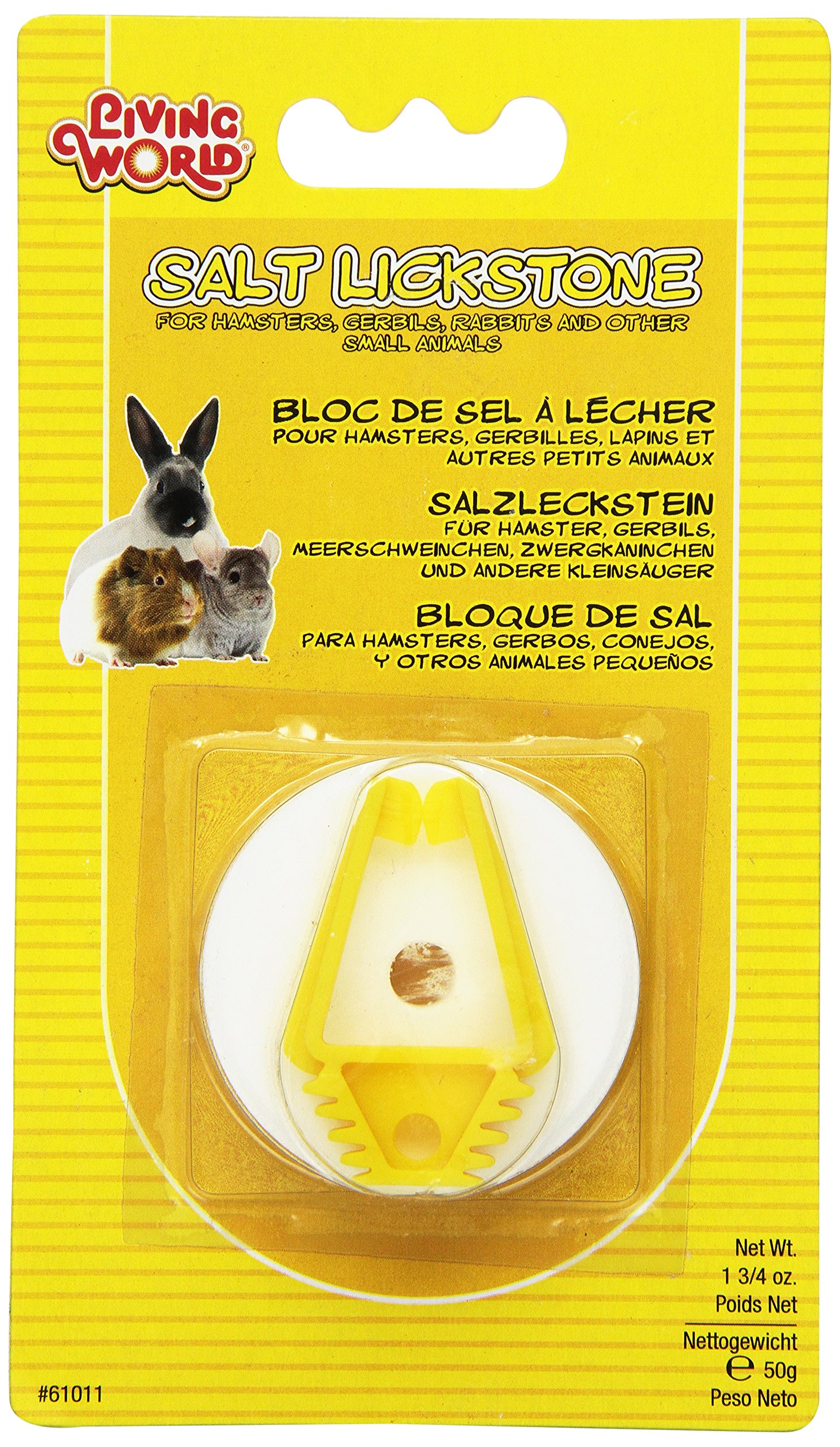 LIVING WORLD Hamster Salt And Mineral Lickstone, White