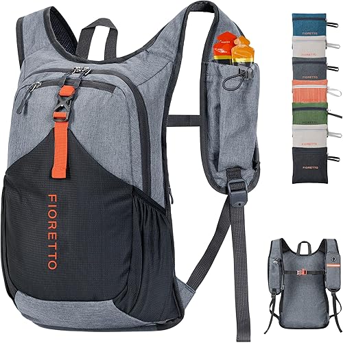 Miniatura 100 de FIORETTO Mochila de senderismo de 15L para mujeres y hombres, mochila mini plegable, ligera, pequeña mochila de día para camping, viaje, al aire