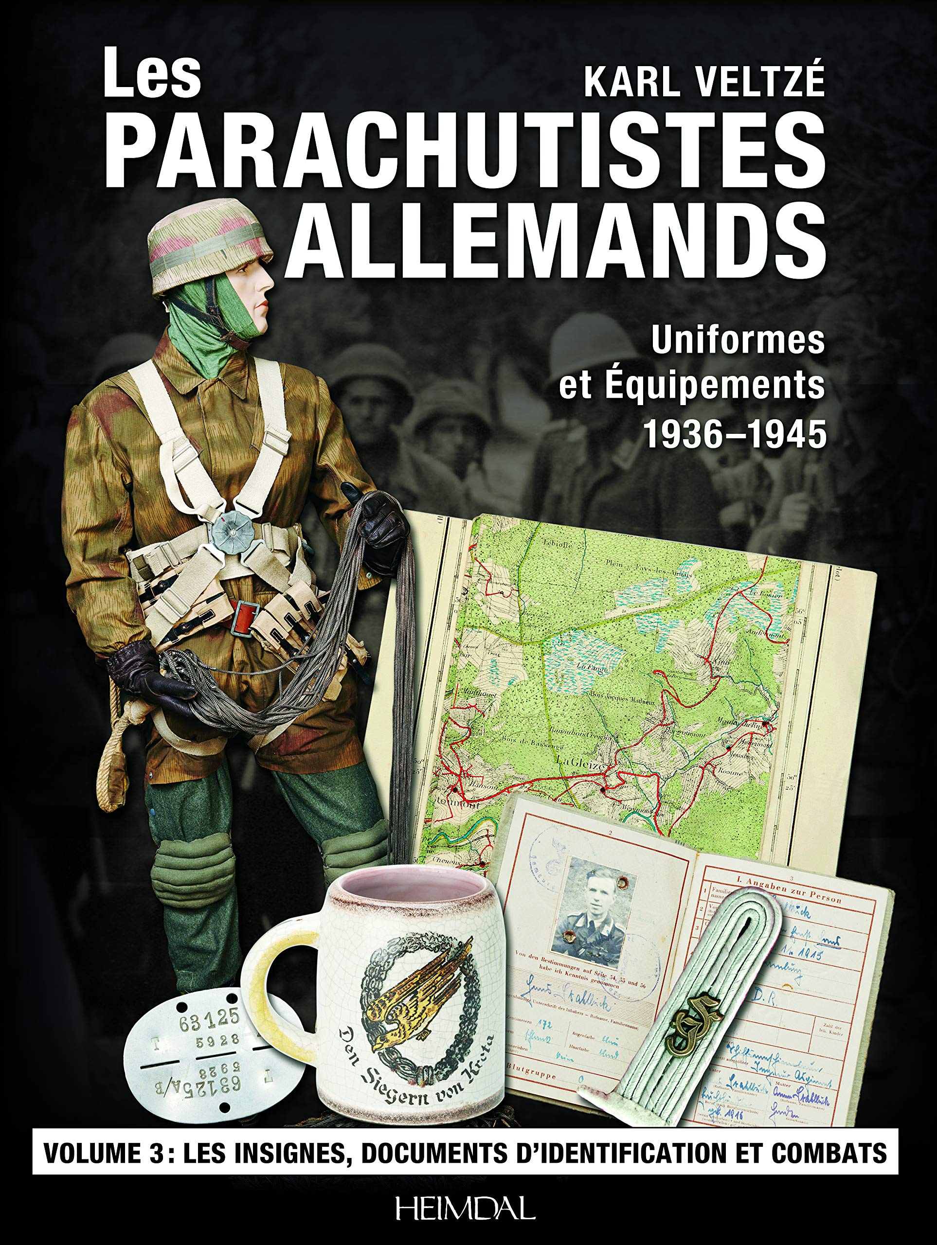 Parachutistes allemands guide insignes documents pour identifier le militaria 1945