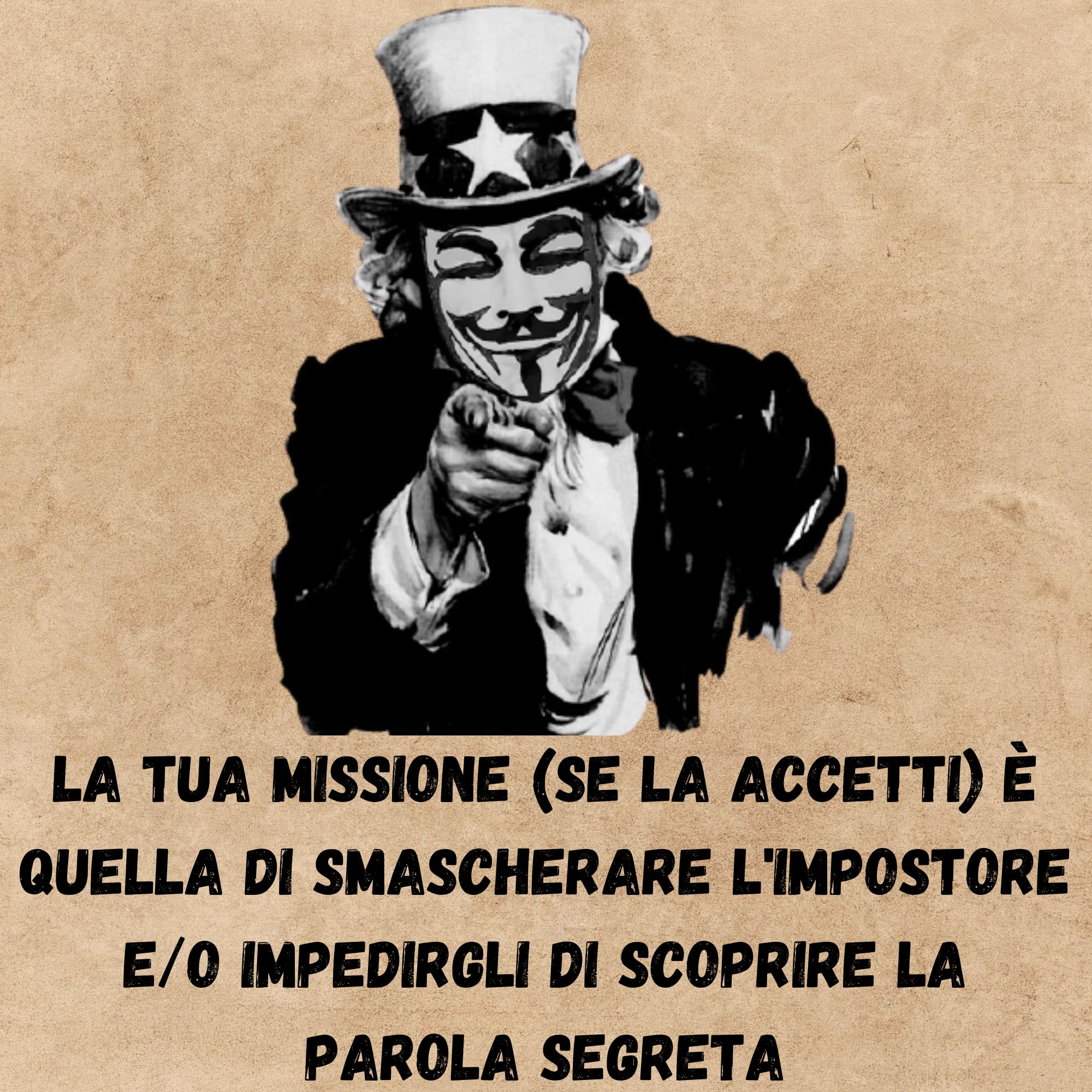 Oh Happy Games - L'Impostore - Gioco di Bluff e Parole - 110 Carte, 4-6 Giocatori, 15 Min - Gioco da Tavolo per Adulti e Ragazzi 10+ - Gioco di Societa Divertente per Serate e Feste