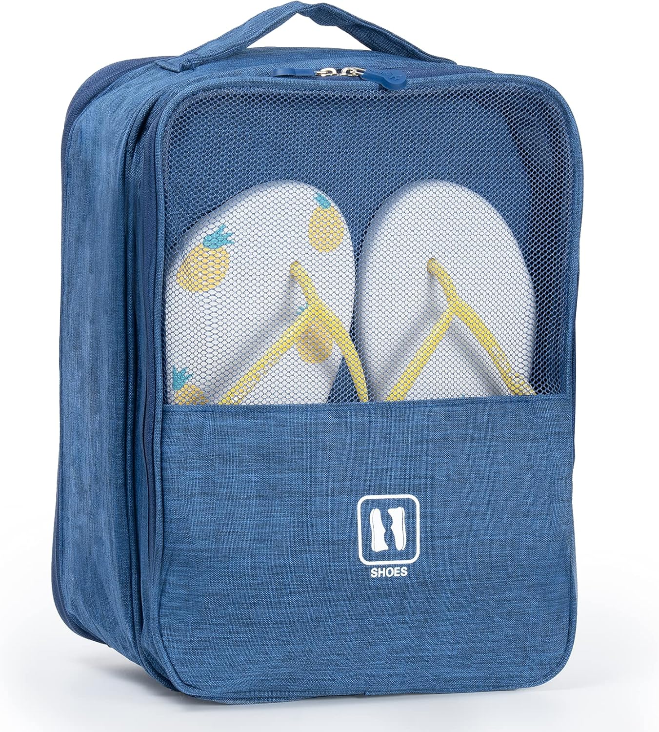  | SOLOAD Travel Shoes Bag Waterproof Storage shoes bag Holds 3 Pairs of shoes for Travel and Daily Use (Large, Navy Blue) | Shoe Bags