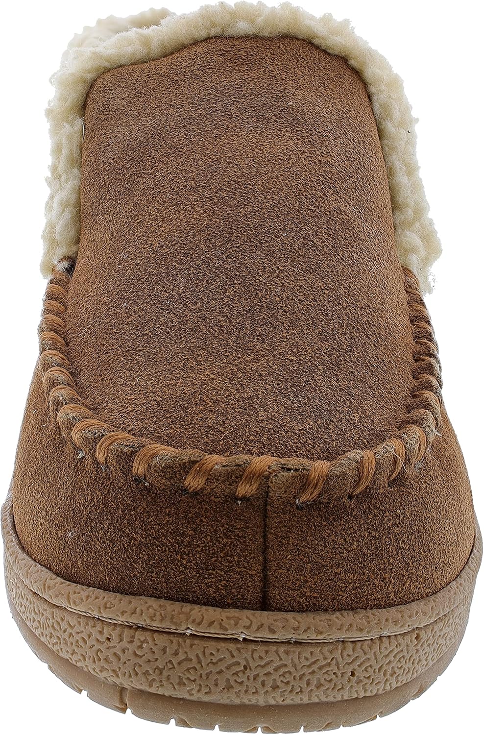 Clarks Men's Suede Leather Sherpa Lined Ankle Bootie Slippers, JMH1952 - Indoor/Outdoor Slip-Ons - Comfy & Durable Ankle Boots with Plush Lining Padded Insole & Gripped Rubber Outsoles