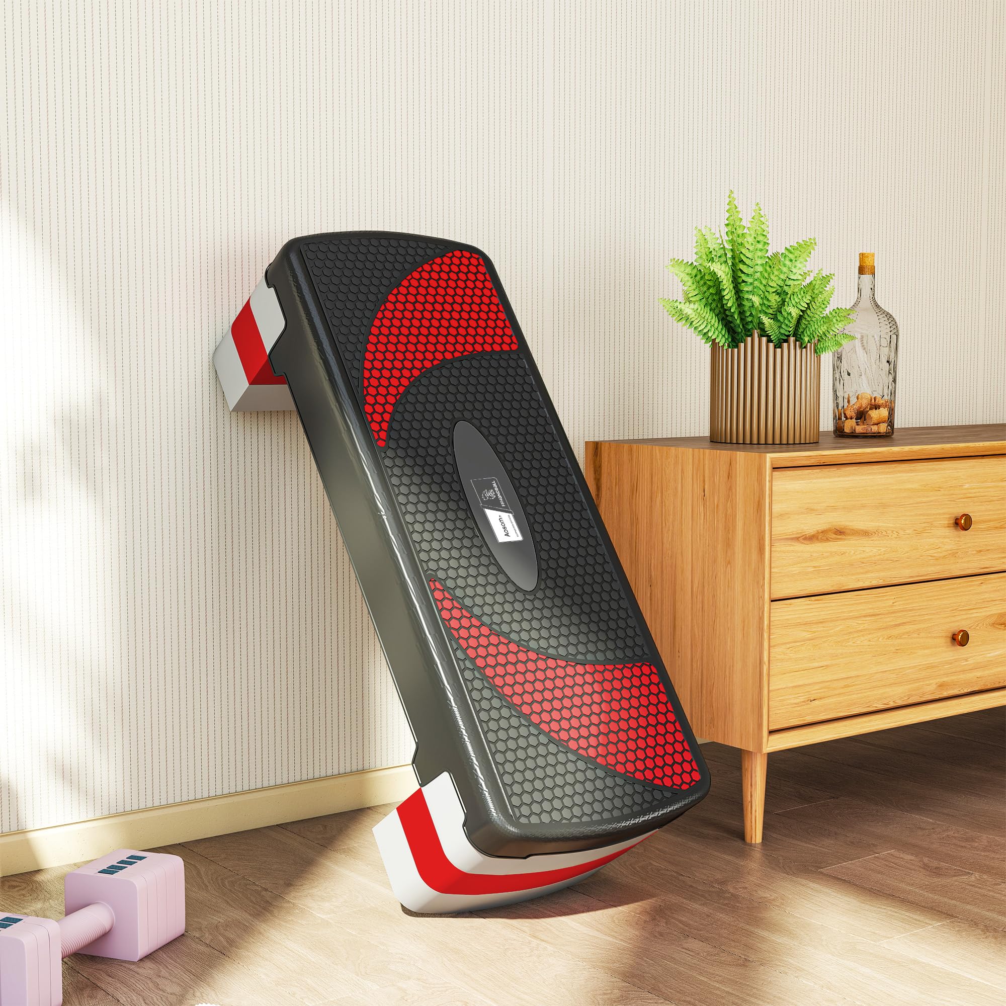 HOMCOM Stepper Fitness Aerobic - Aosom.fr x FFHandball - hauteur réglable 10/15/20 cm surface antiderapante en plastique 80 x 31 x 20 cm
