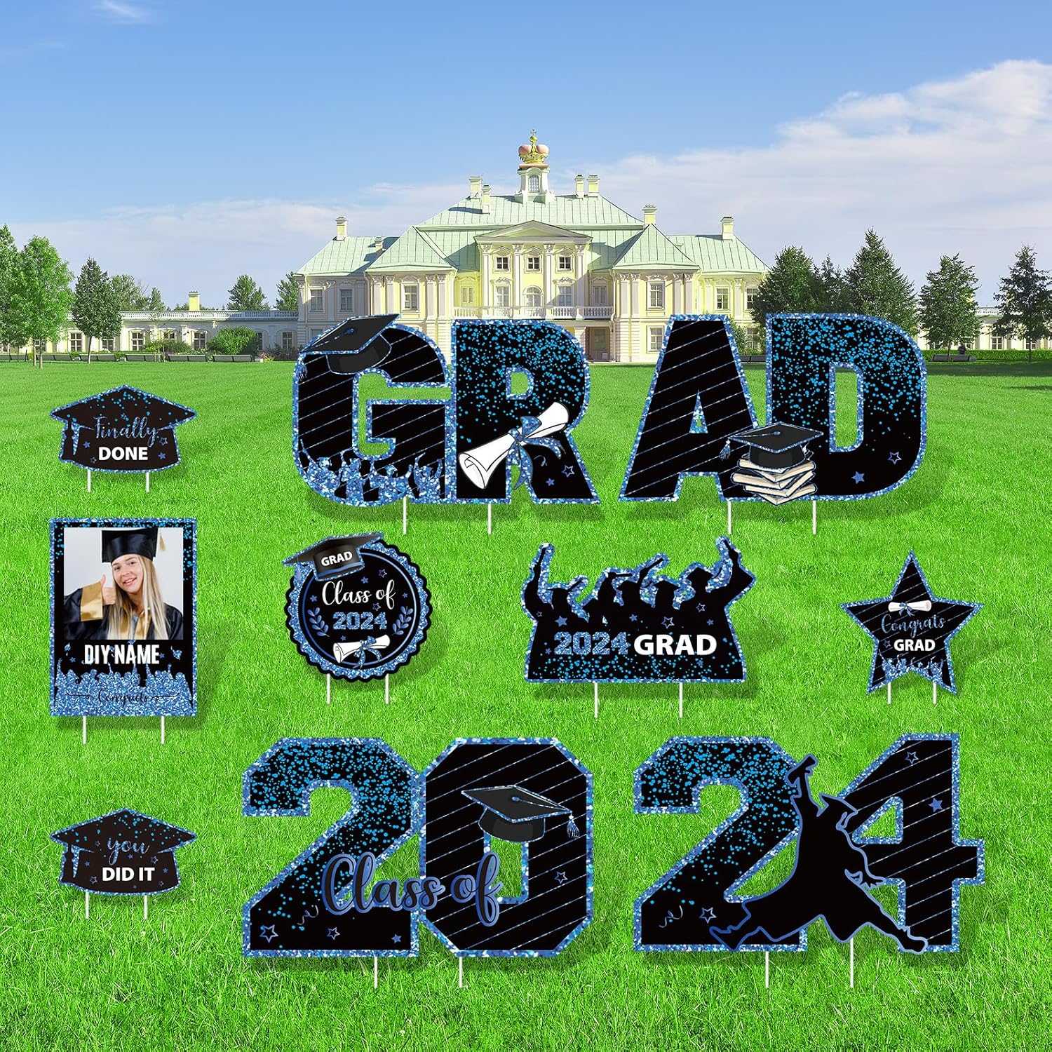 Amazon.com : 10 Pcs DIY Graduation Yard Sign Class of 2024 Personalized