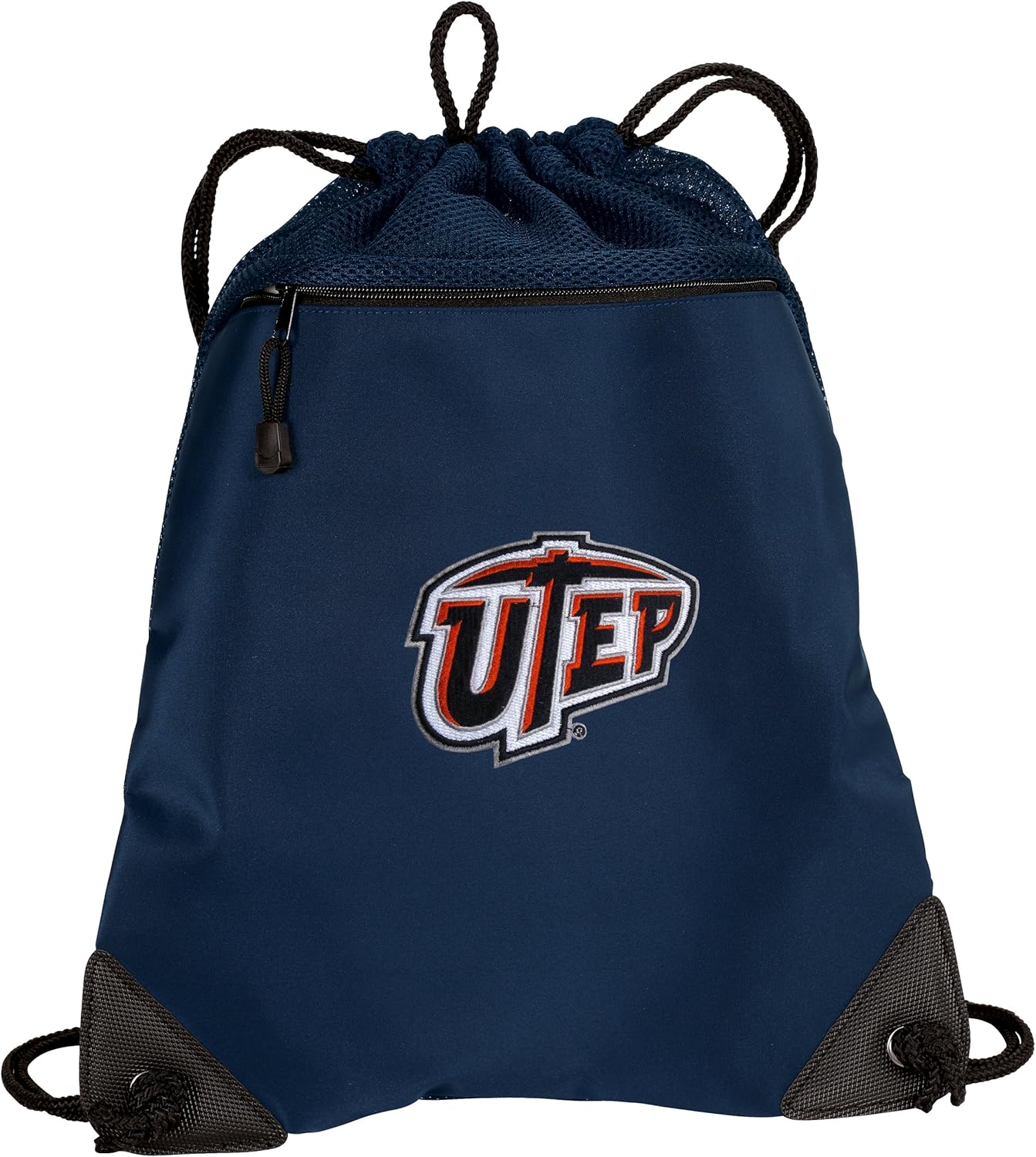 Broad Bay UTEP Miners Drawstring Backpack UTEP Cinch Bag - UNIQUE MESH & MICROFIBER