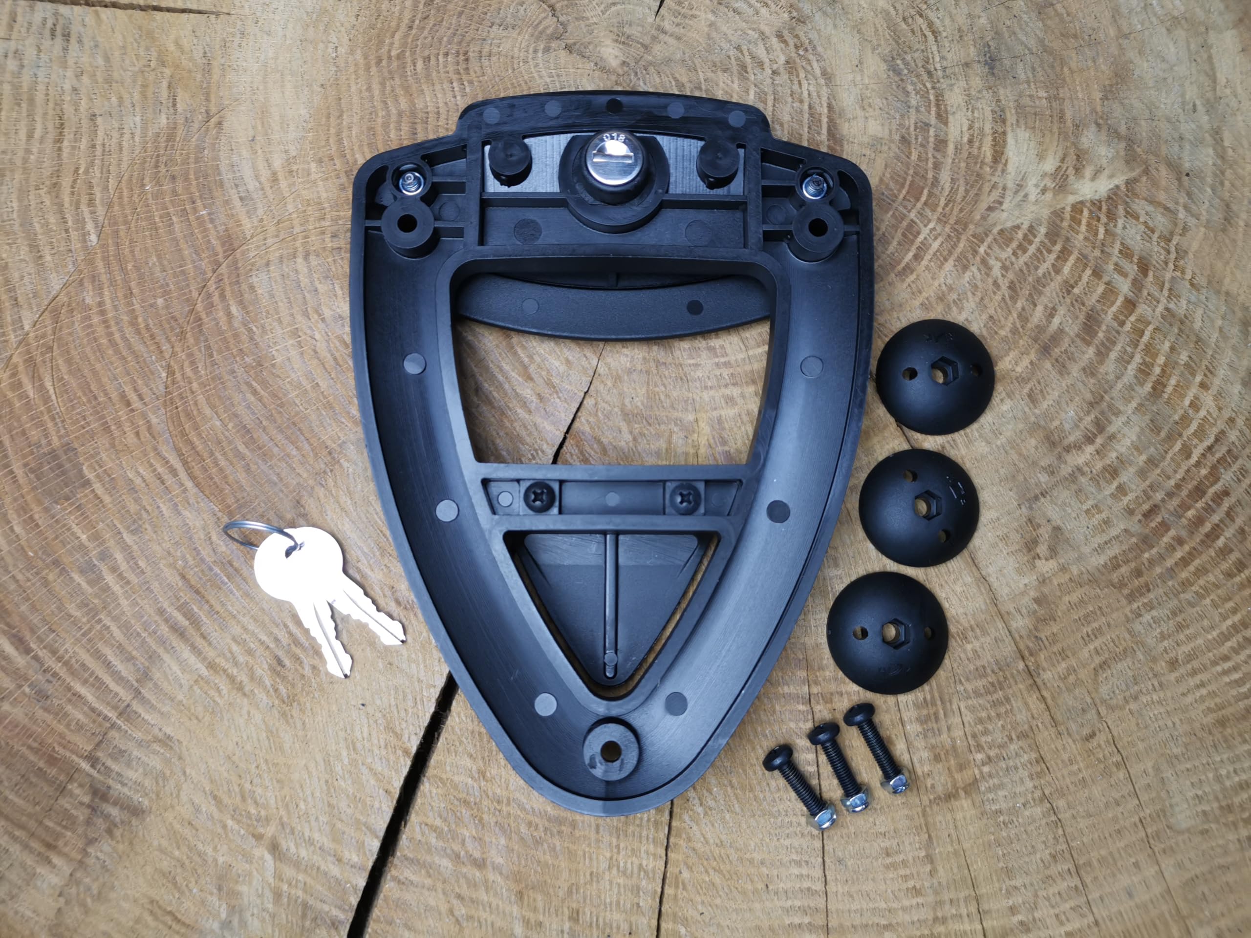 KLICKFIX Mot Schnellwechselsystem kompatibel mit Klick-Fix für Satteltaschen Schwingentaschen Seitenkoffer Alukoffer Motorradtkoffer linke oder rechte Seite Harley Davidson Sportster Softail