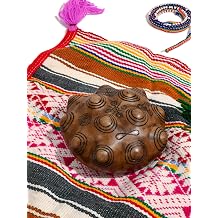 Peruvian 13 Moons Chumpi Stone - Mama Killa Moon Goddess Carving | Carved chumpi stone honoring Mama Killa, Inca Mother Moon | Brown stone figurine totem | From Peru