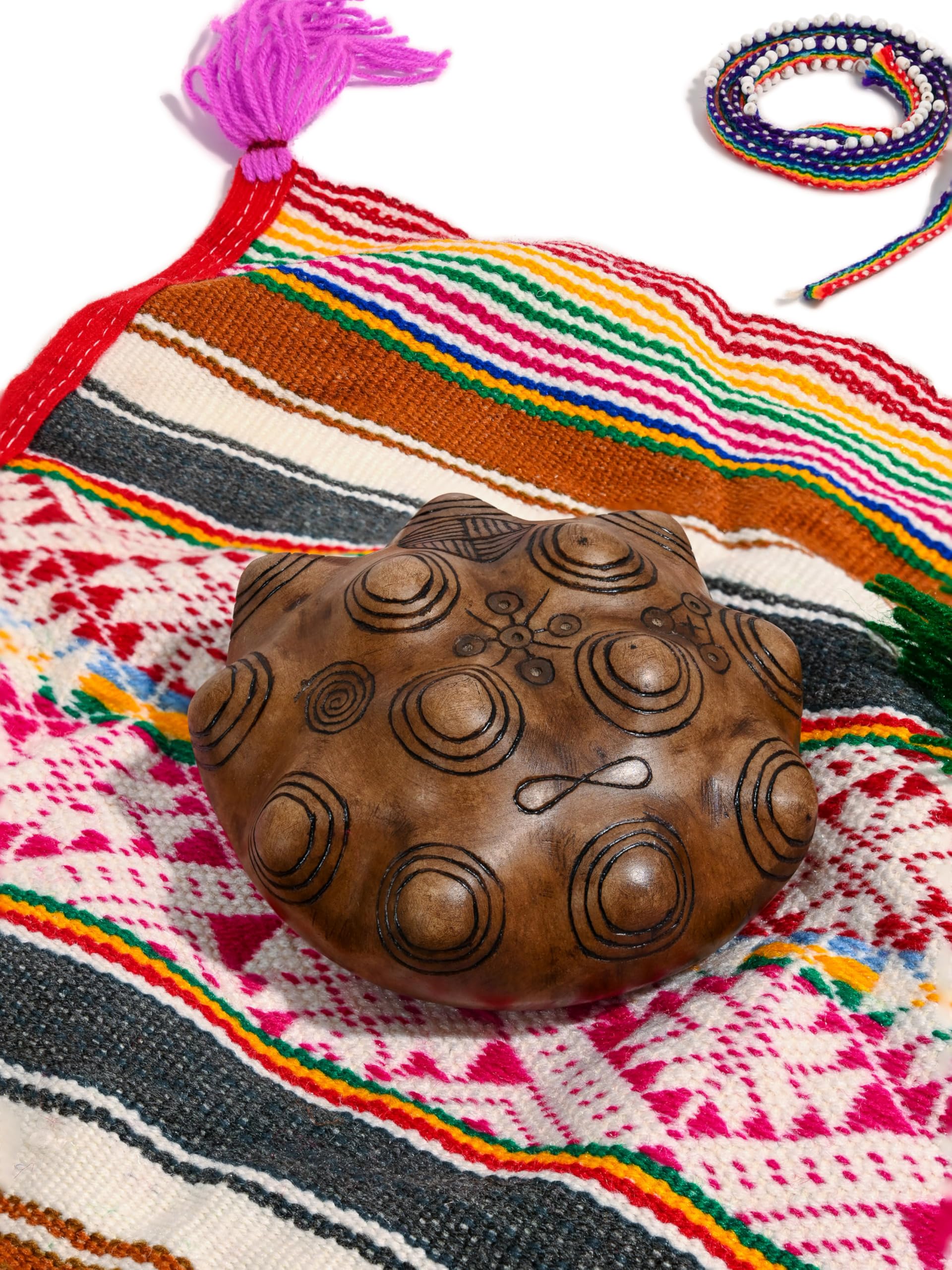 Shamans Market Peruvian 13 Moons Chumpi Stone - Inca Moon Goddess Figurine - Mama Killa - Brown