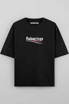 Buy TEESHADE Oversized T-Shirt with Balenciaga Logo (in, Alpha, XL