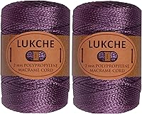 Vista 18 de Cordón de macramé de poliéster de 0.059-0.079 in, 2 madejas (2 x 153 yardas), cuerda de macramé 100% polipropileno de alta calidad, bolsa de macramé