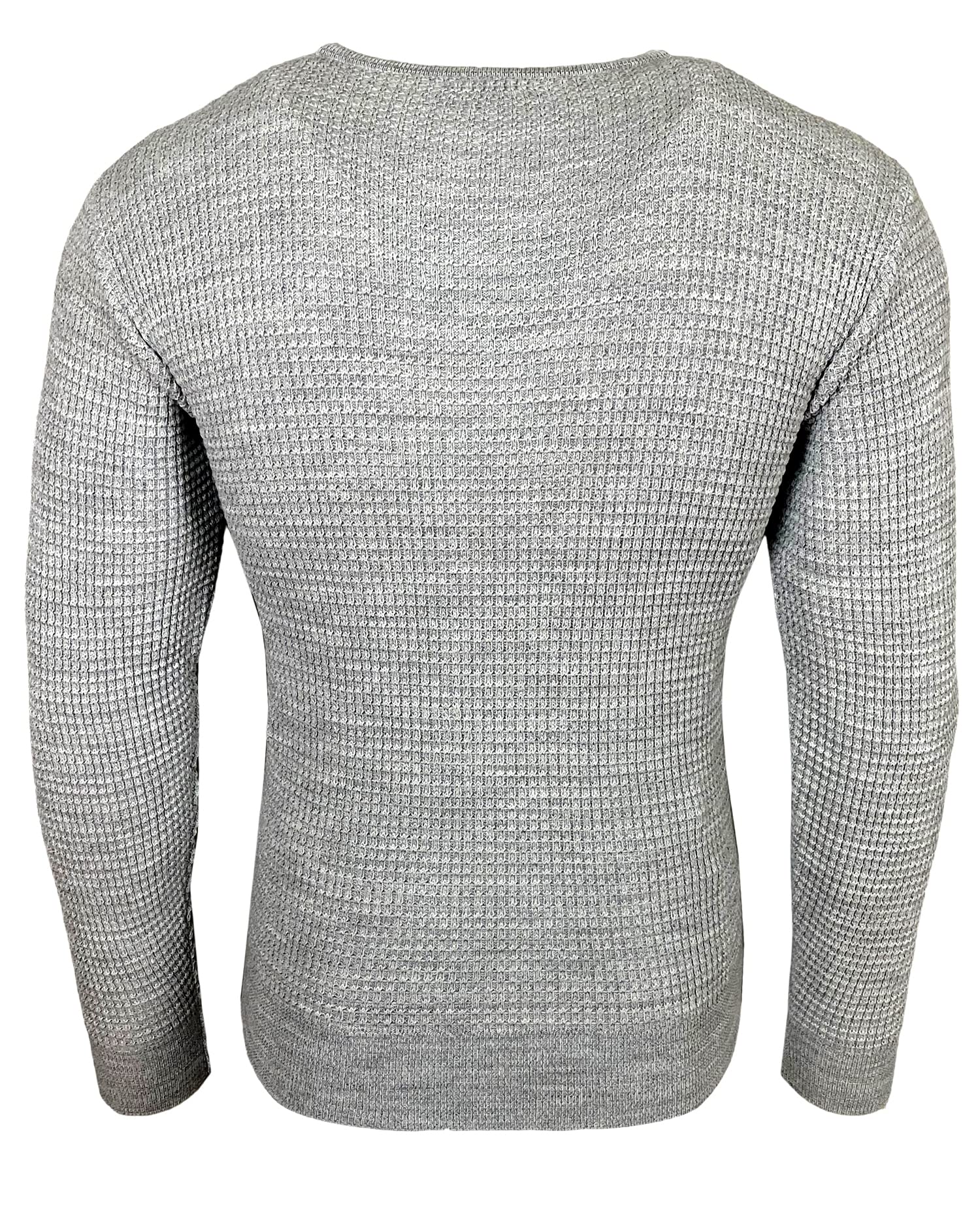Subliminal Mode - Maglione Over Uomo Girocollo con Cordino di Serraggio Chic e Alla Moda Maglia Inverno in Maglia Chiner Idea Regalo Noel BX52132
