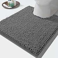 Vista 119 de Yimobra Tapetes de baño lavables, de chenilla súper suave y absorbente, para suelo y alfombra, de secado rápido, antideslizante, para bañera y Beige