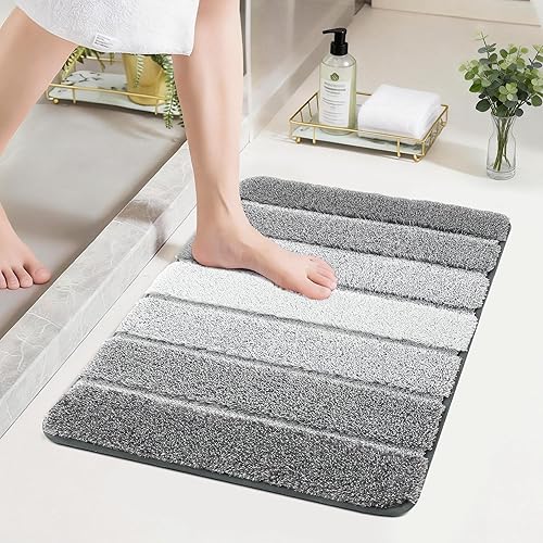 Miniatura 14 de COSY HOMEER Alfombras de baño de 24"x17", tapete de baño ultra suave y absorbente con respaldo de TPR antideslizante, lavable a máquina, alfombra