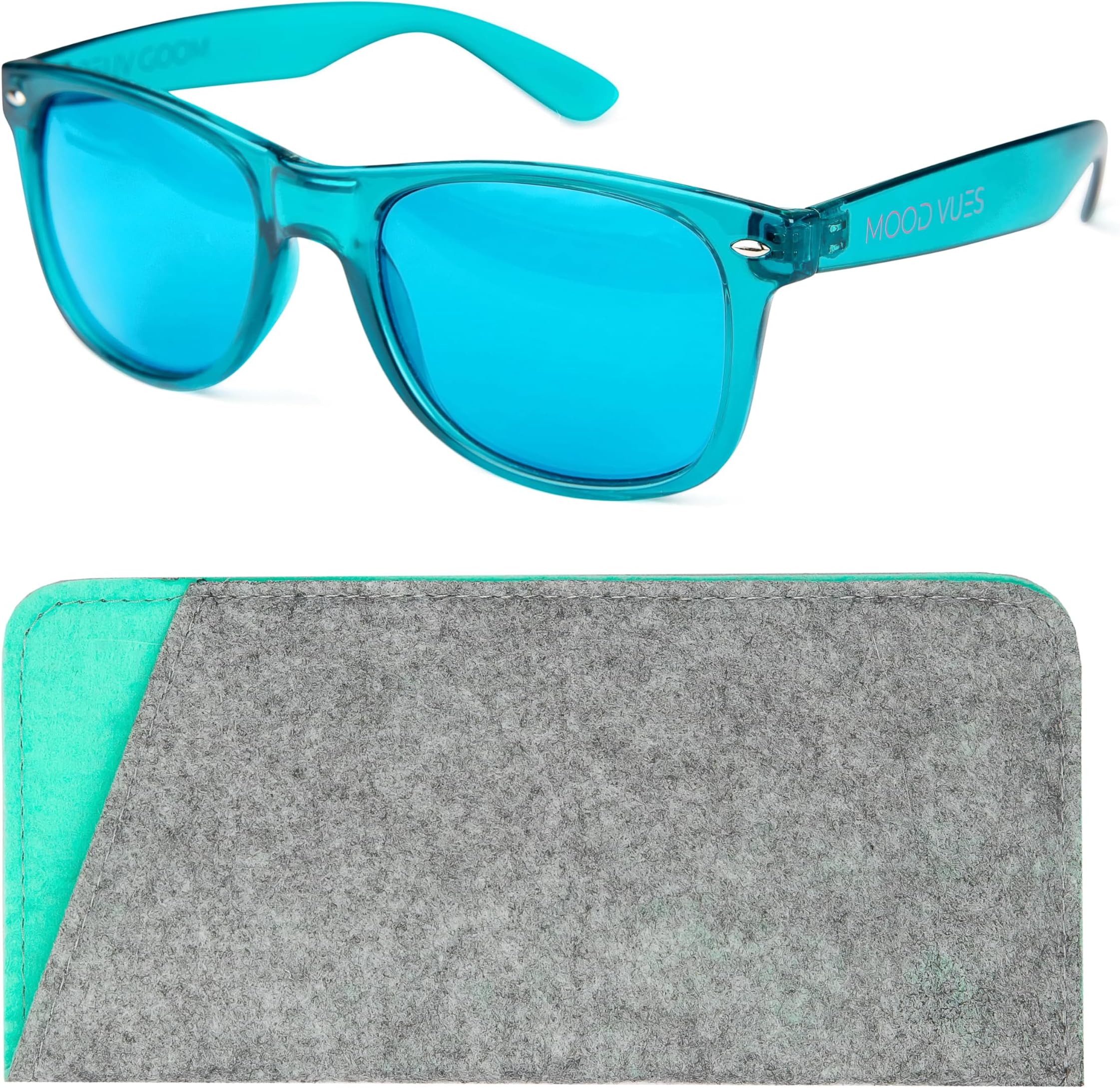 Color Therapy Glasses with Matching Case - Chromotherapy Chakra Therapy Eyewear to Support Mood, Relaxation, Focus & More