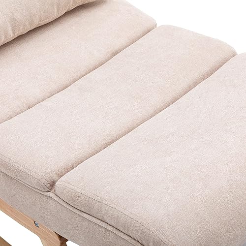 Miniatura 7 de Silla reclinable moderna con reposapiés ajustable para dormitorio o sala de estar