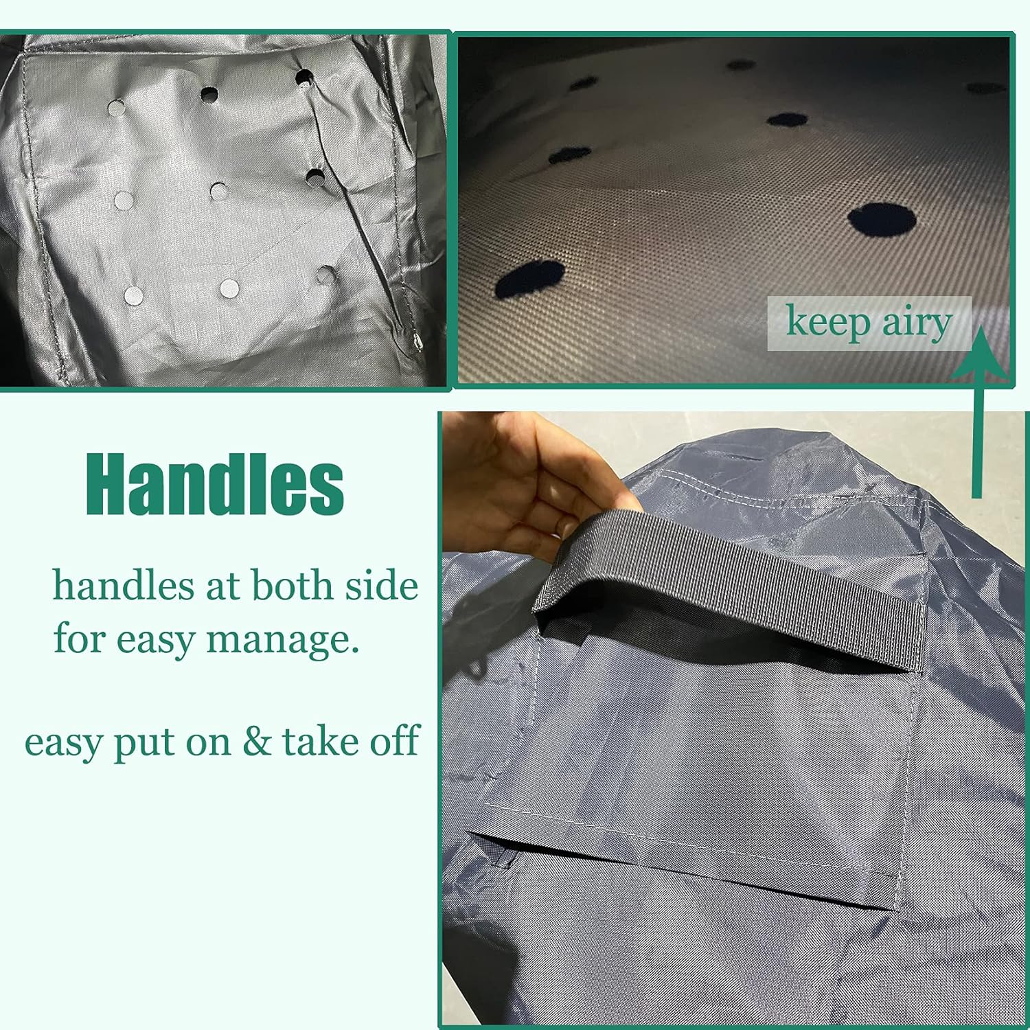 J&C Patio Sectional Covers V Shape Patio Sectional Covers Waterproof Outdoor Sofa Cover Heavy Duty 420D Patio Sectional Sofa Cover Outdoor Furniture Covers Grey Sectionals 84x84 Inch