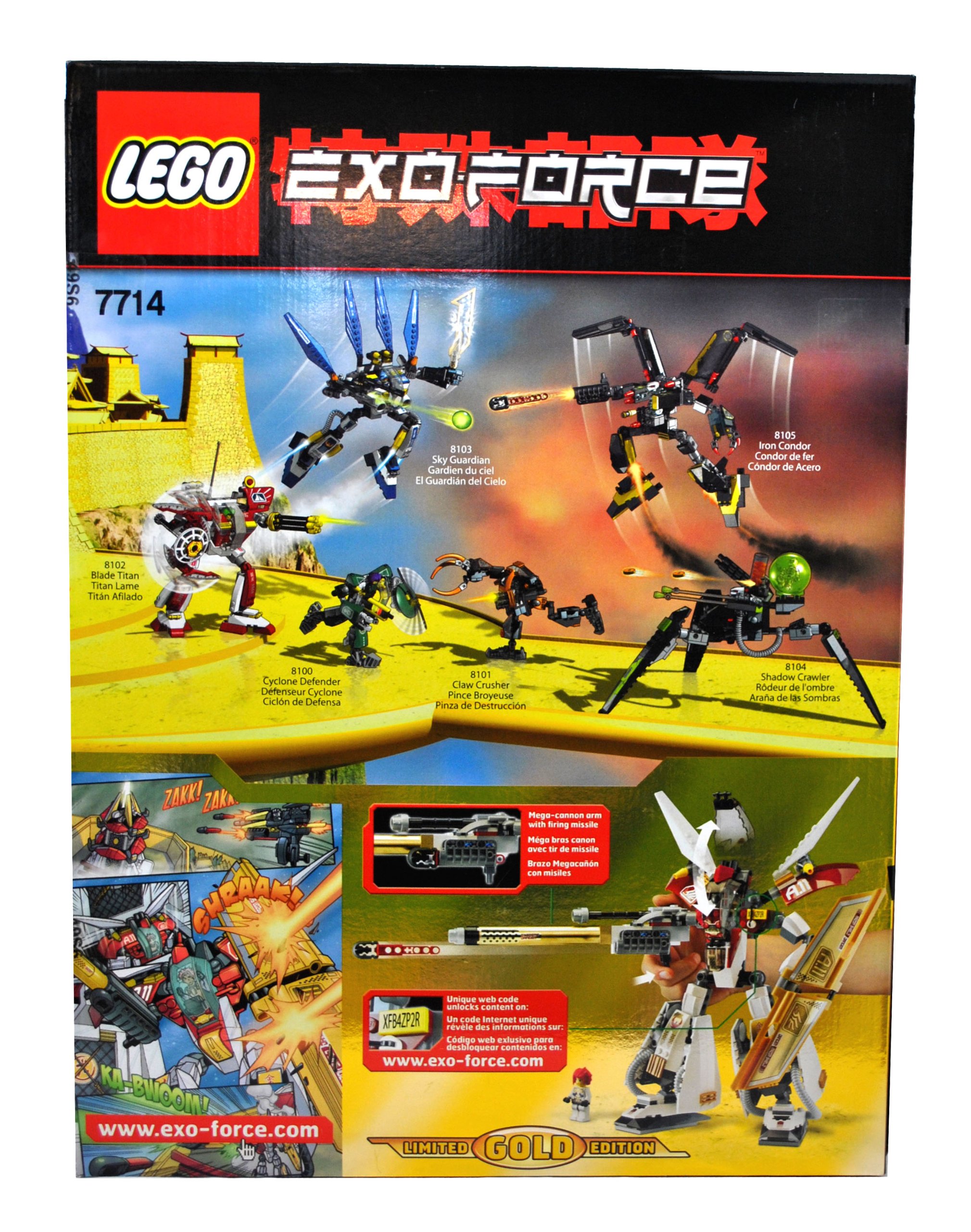 Lego Year 2007 Limited GOLD Edition Exo-Force Series Mecha Vehicle
