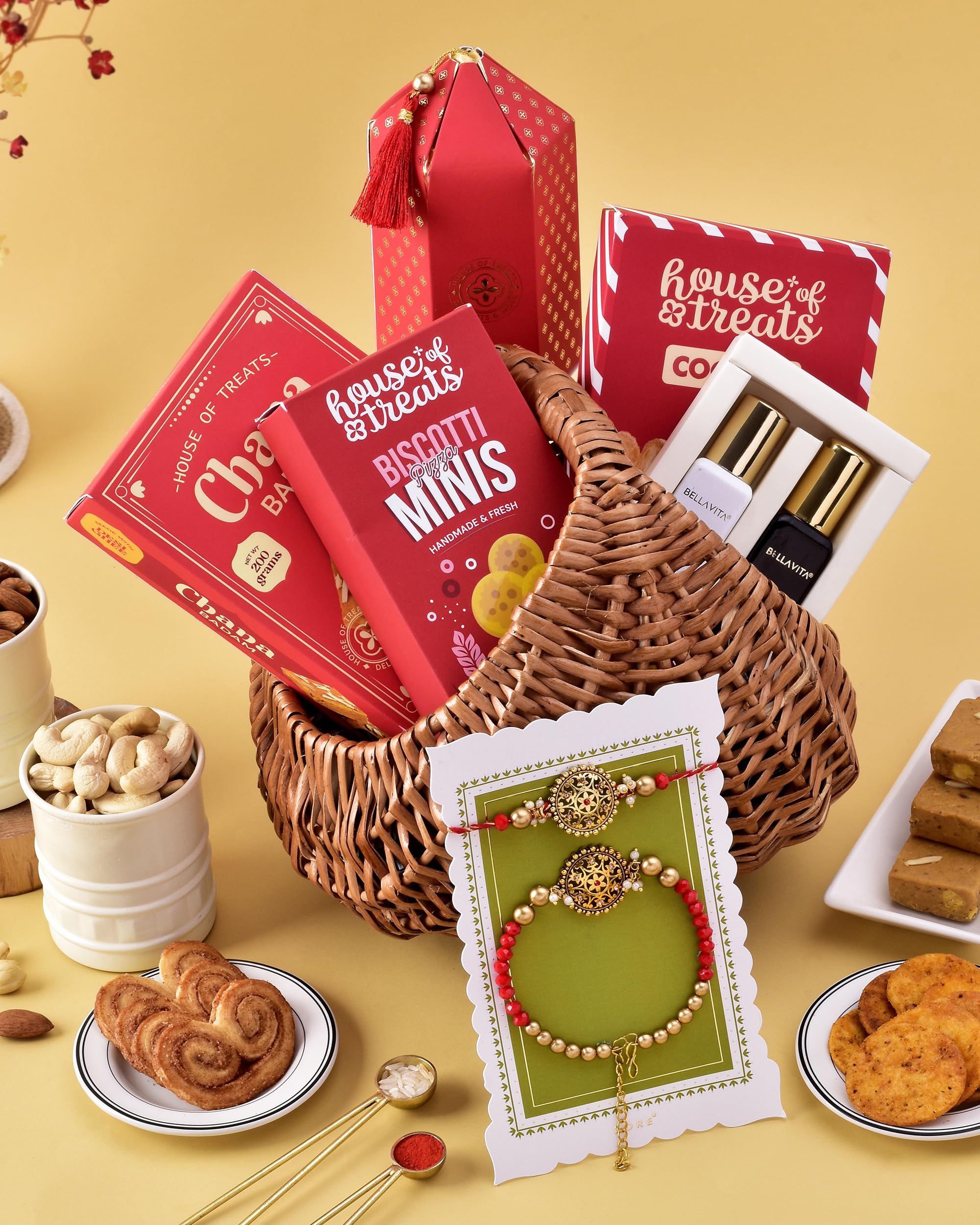 Hyperfoods® Rakhi For Brother And Bhabhi Rakhi Gift Hamper Rakhi Hamper For Brother Rakhi With Dry Fruits Combo Rakhi With Sweets Gift Pack Snacks And Cookies Wicker Basket Bhai Bhabhi Ruby Rakhi Set (B0D97P1PS7) Amazon Price History, Amazon Price Tracker