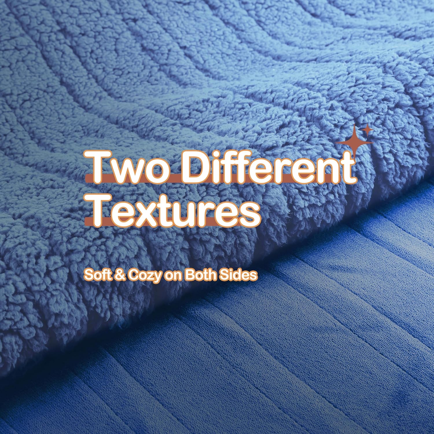 Electric Heated Blanket Full Size 72" x 84" - 5 Heat Settings & 10H Auto-Off, Microplush Flannel & Sherpa Lining, Machine Washable, Overheat Protection, Ideal Gifts for Home/Bedroom/Sofa, Demin Blue - Image 6