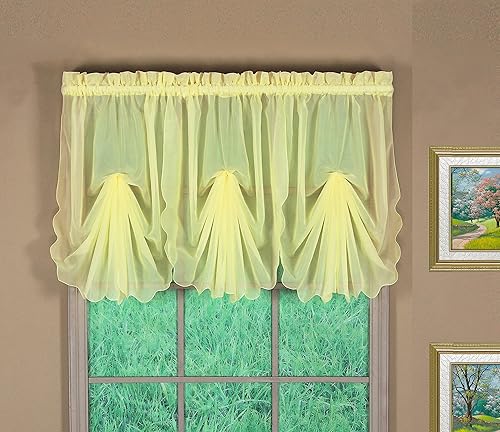 Vista 405 de Today's Curtain - Cortina Emelia de gasa original, panel de 84 pulgadas, negro, 60 pulgadas de ancho x 84 pulgadas de largo