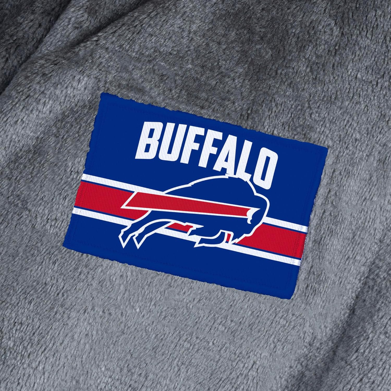 Northwest NFL Buffalo Bills Silk Touch Bath Robe, Large/X-Large, Rollout Charcoal - Image 4