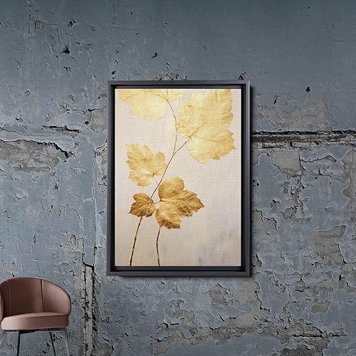 Miniatura 2 de Original Ginkgo biloba Print On Canvas, Modern Textured Gold Wall Art, Abstract Gold Leaves Print, Living room Wall Decor, Canvas, Decor