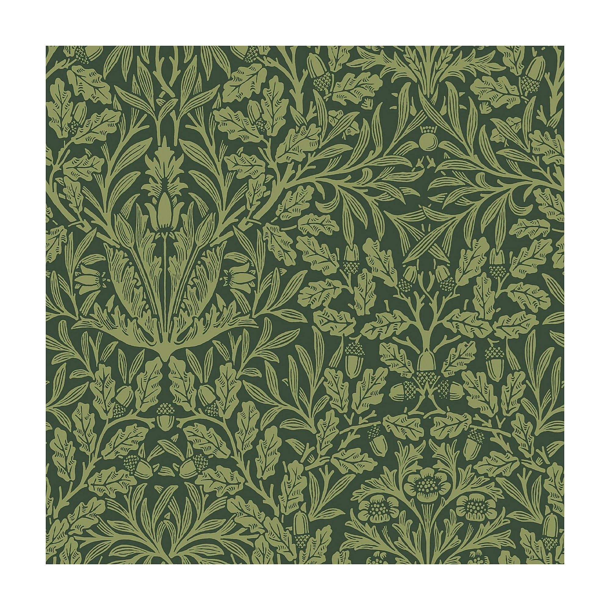 B&Q -  Acorn Garden Green Wallpaper