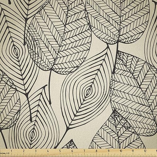 Miniatura 6 de Ambesonne The Yard, tela retro de The Yard, alegre patrón hipster antiguas cámaras de fotos analógicas, equipo de película estilo garabato, tela de