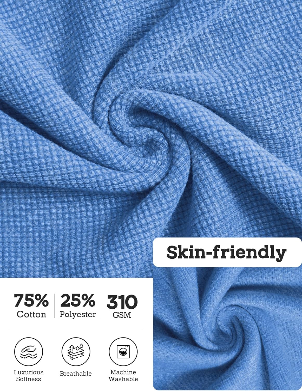 FAIABLE Crewneck Sweatshirts Women Waffle Oversized Sweatshirt for Women Acid Wash Fashion Pullover Hoodies Tops 2026 Spring - Image 5