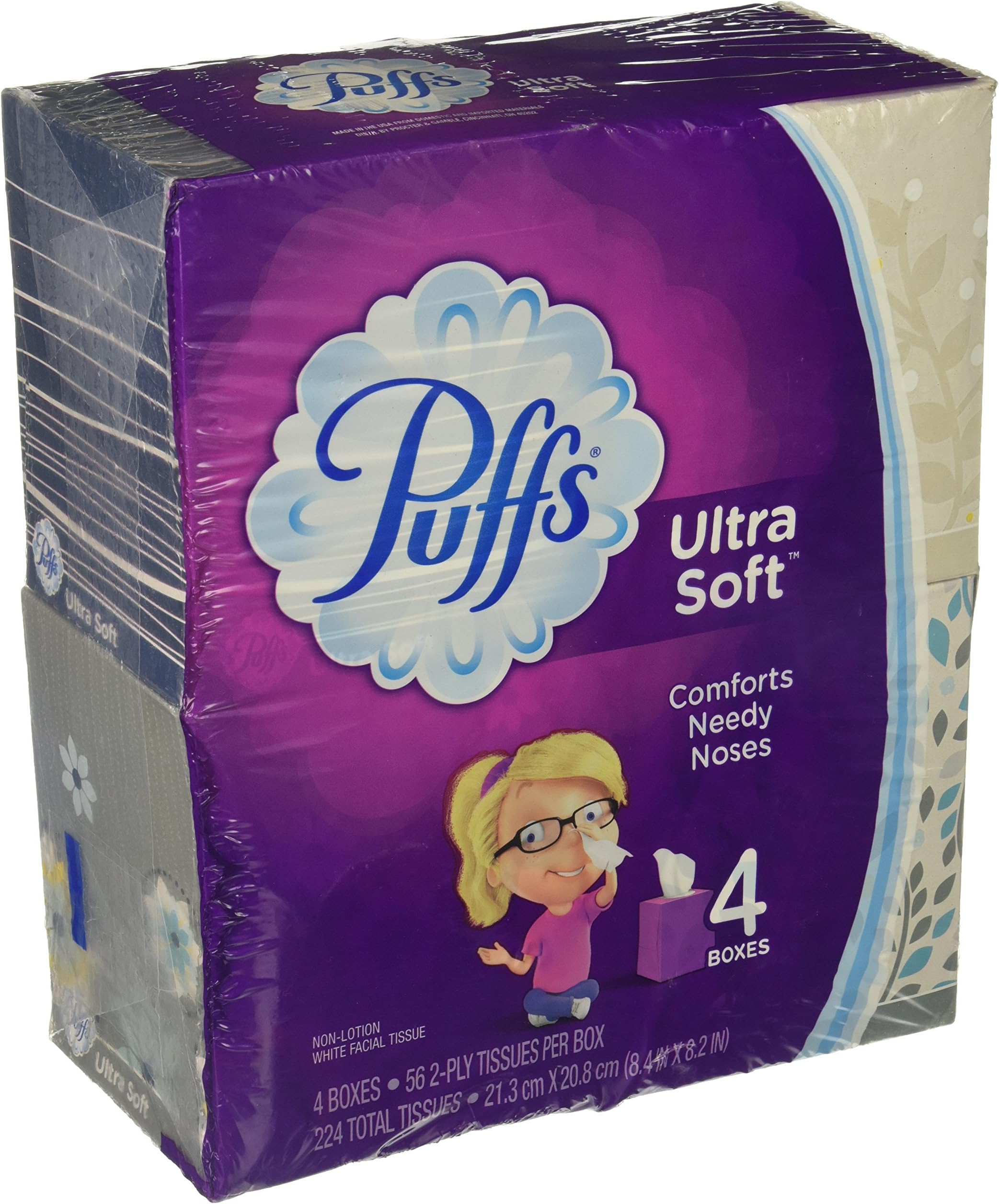 PuffsUltra Soft & Strong Non-lotion Tissue (4 pack (224 tissues total))