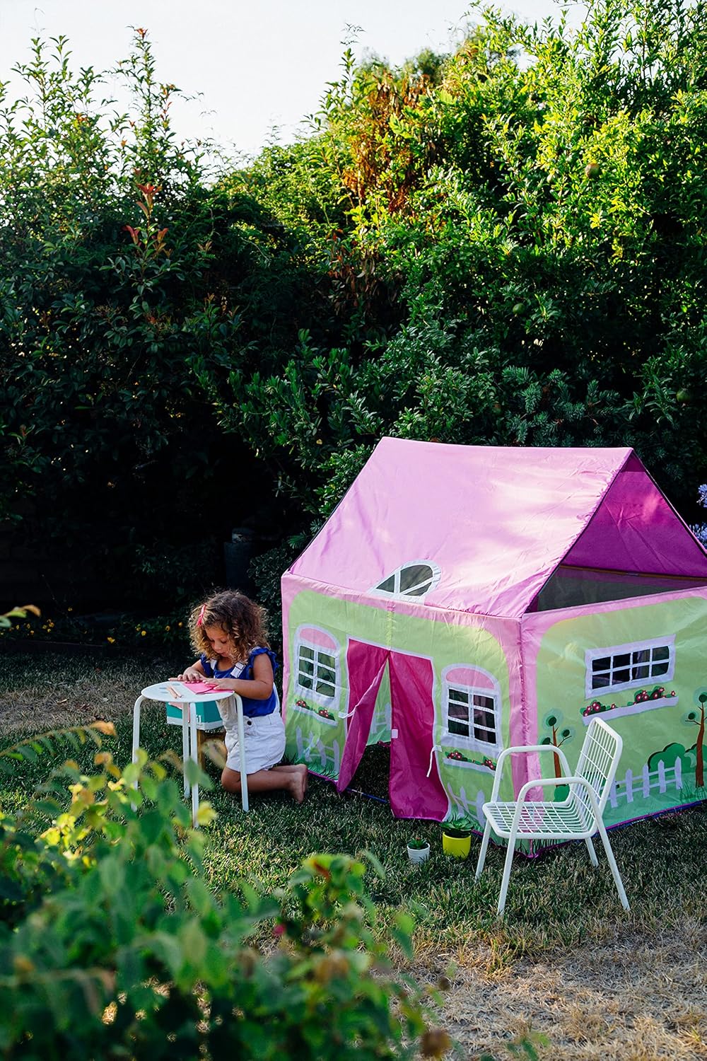 Pacific Play Tents 60601 Kids Cottage Play House, Play Tent for Indoor / Outdoor Play - 50" x 40" x 50" - Image 12