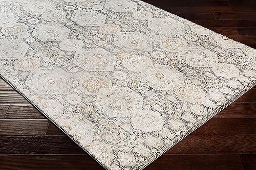 Miniatura 3 de Mark&Day - Alfombra Geelbroek tradicional de 8 x 10 pies, color negro, gris carbón y marrón, para sala de estar, dormitorio o cocina (7.10 x 10.2