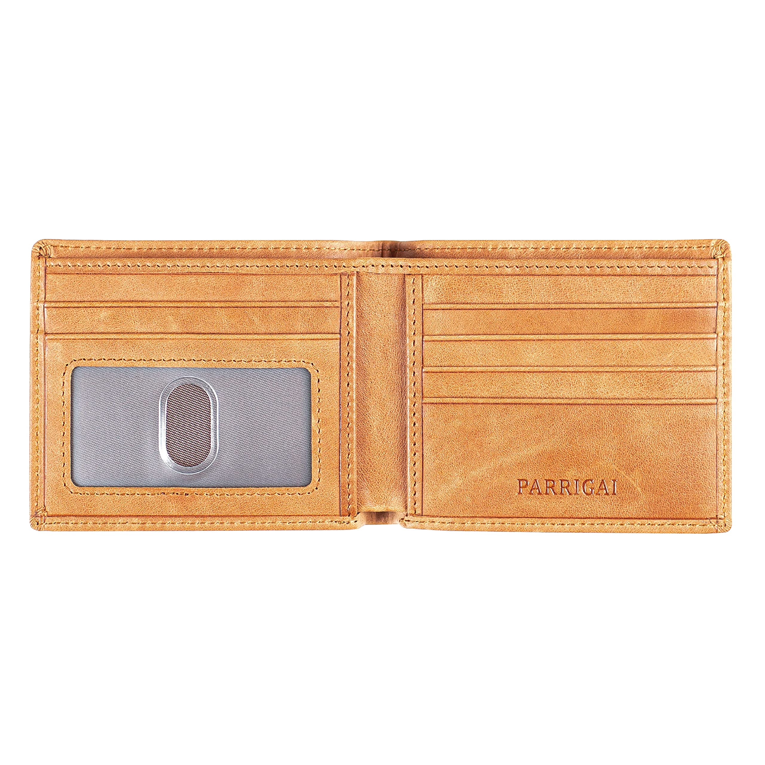 slim wallet for men rfid-blocking front pocket bifold mens wallet genuine calfskin leather, gifts for men