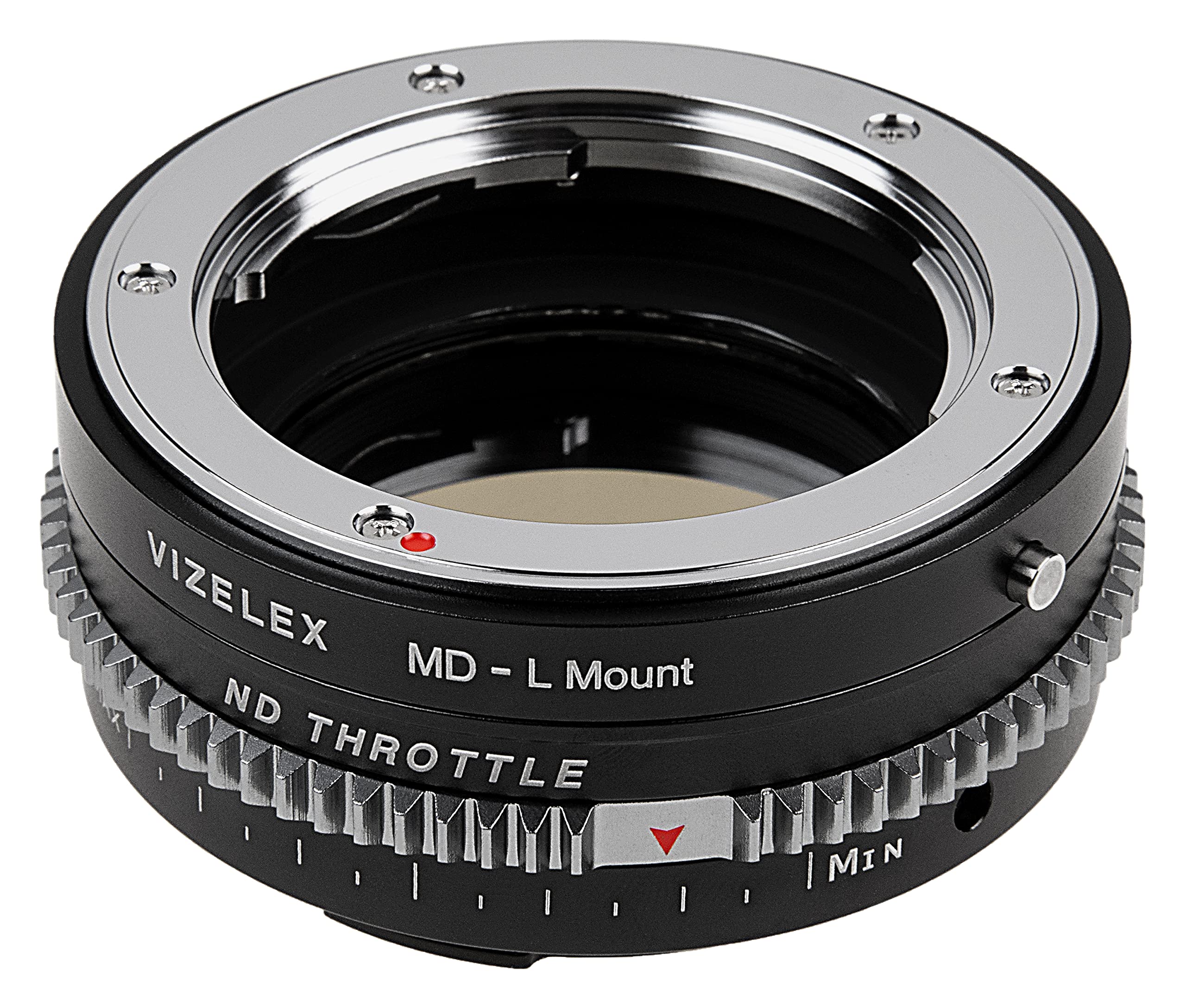 Vizelex Adaptateur ND pour monture d'objectif Minolta Rokkor (SR/MD/MC) SLR à Leica L-Mount Alliance sans miroir avec filtre ND variable intégré (2 à 8 arrêts)