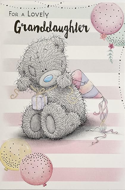 Me To You Lovely GRANDDAUGHTER Carte Blanche Birthday Card