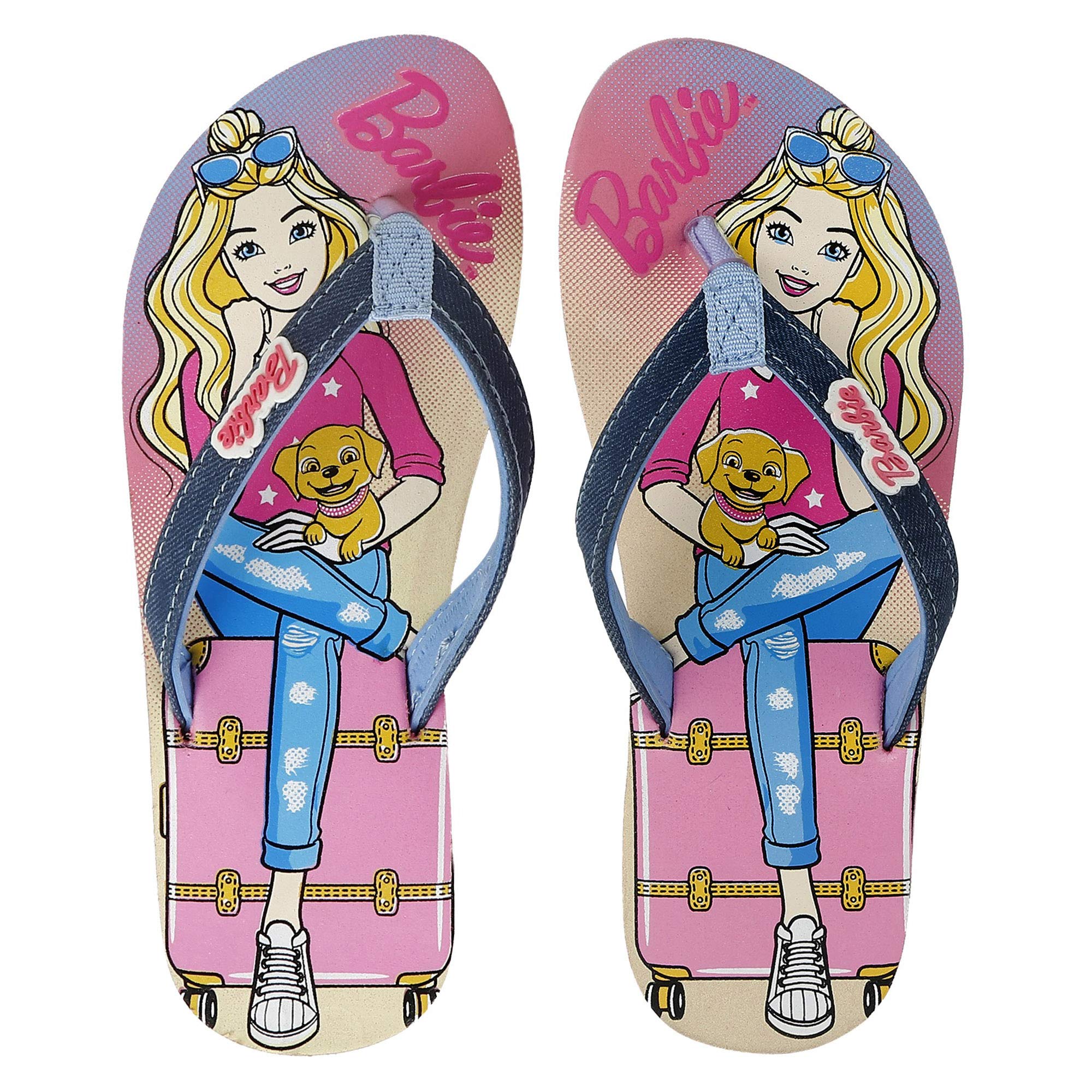 Kidsville Barbie Printed Purple Flipflops for Girls (B09159YLXK) Amazon Price History, Amazon Price Tracker