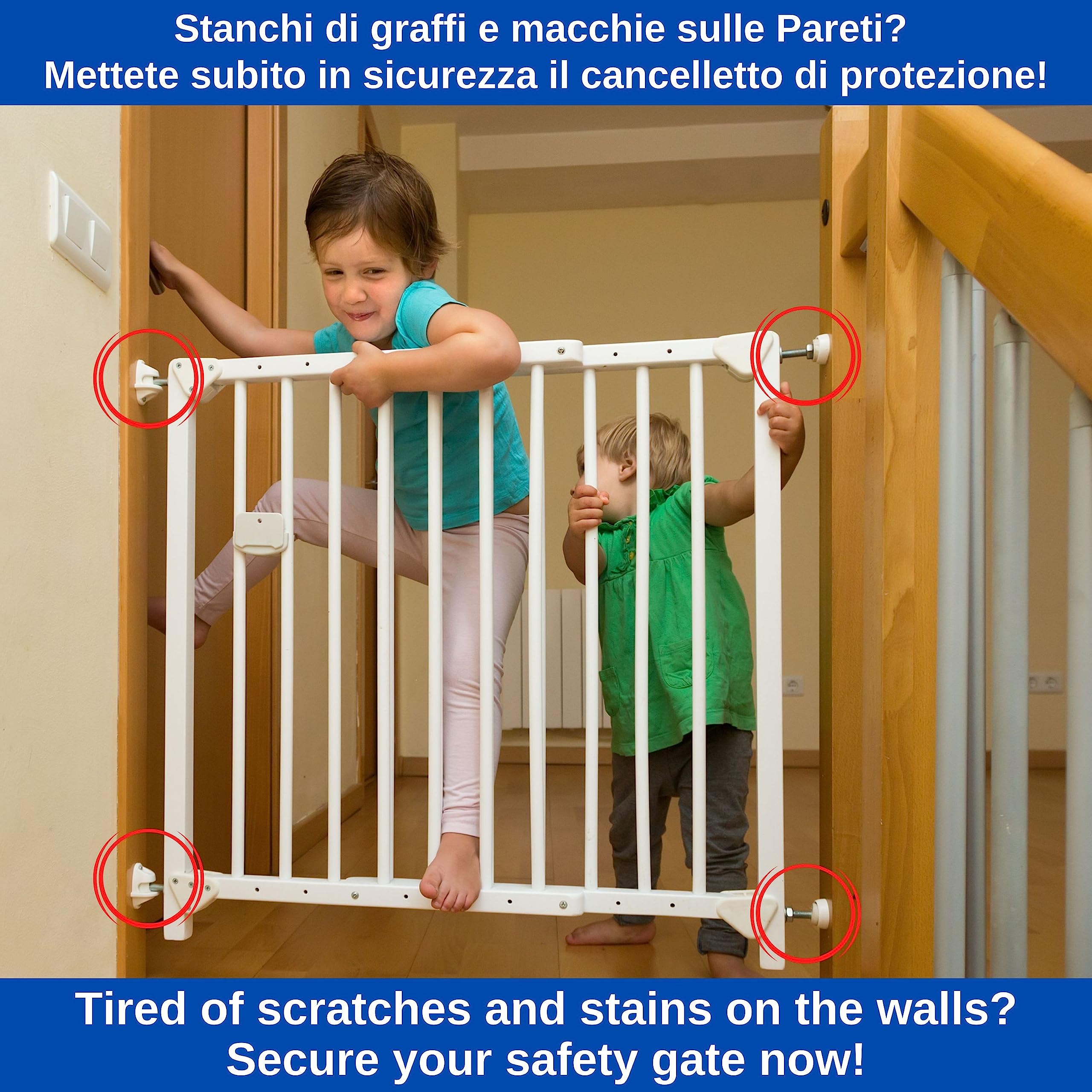 Protezioni Da Parete Per Cancelletti Di Sicurezza – 4 Pezzi – Antiscivolo E Decorative – RONGRONG