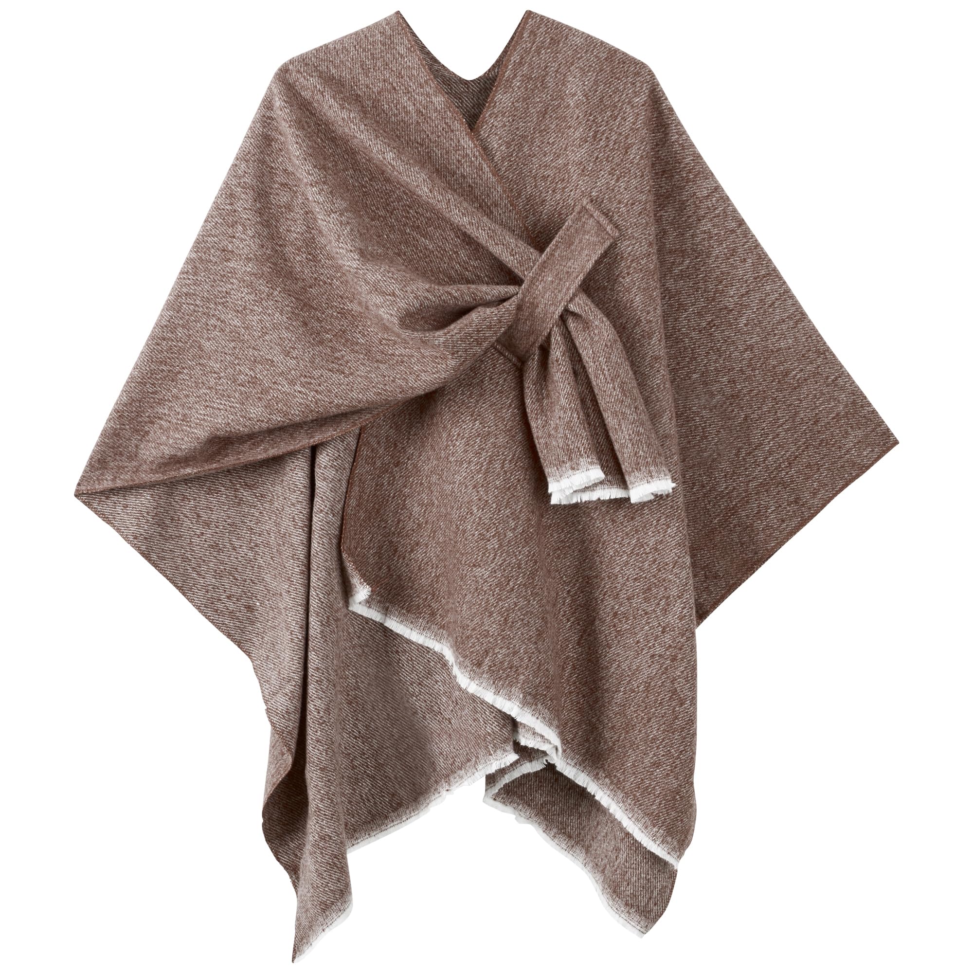 Women's Shawl Wrap Poncho Ruana Cape Cardigan Sweater Open Front for Fall Winter Spring