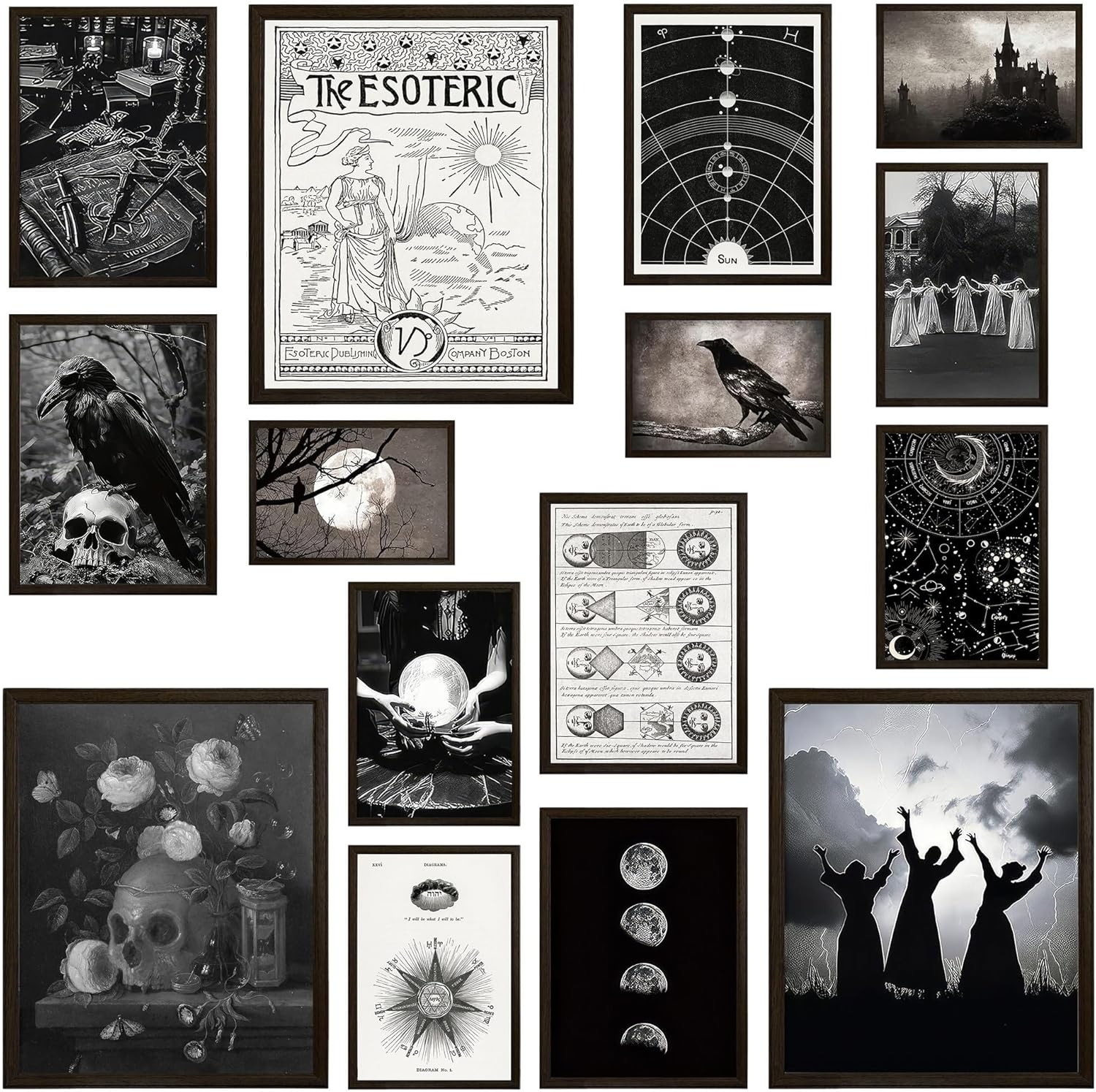 LANCHI95 15 Pcs Gothic Home Decor, Gothic Room Decor