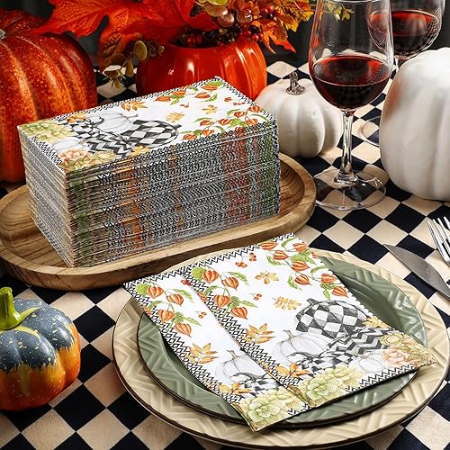 Miniatura 98 de Seajan 200 servilletas de papel de cuervo y gato, toallas de mano desechables para baño, toallas desechables para invitados de primavera y verano