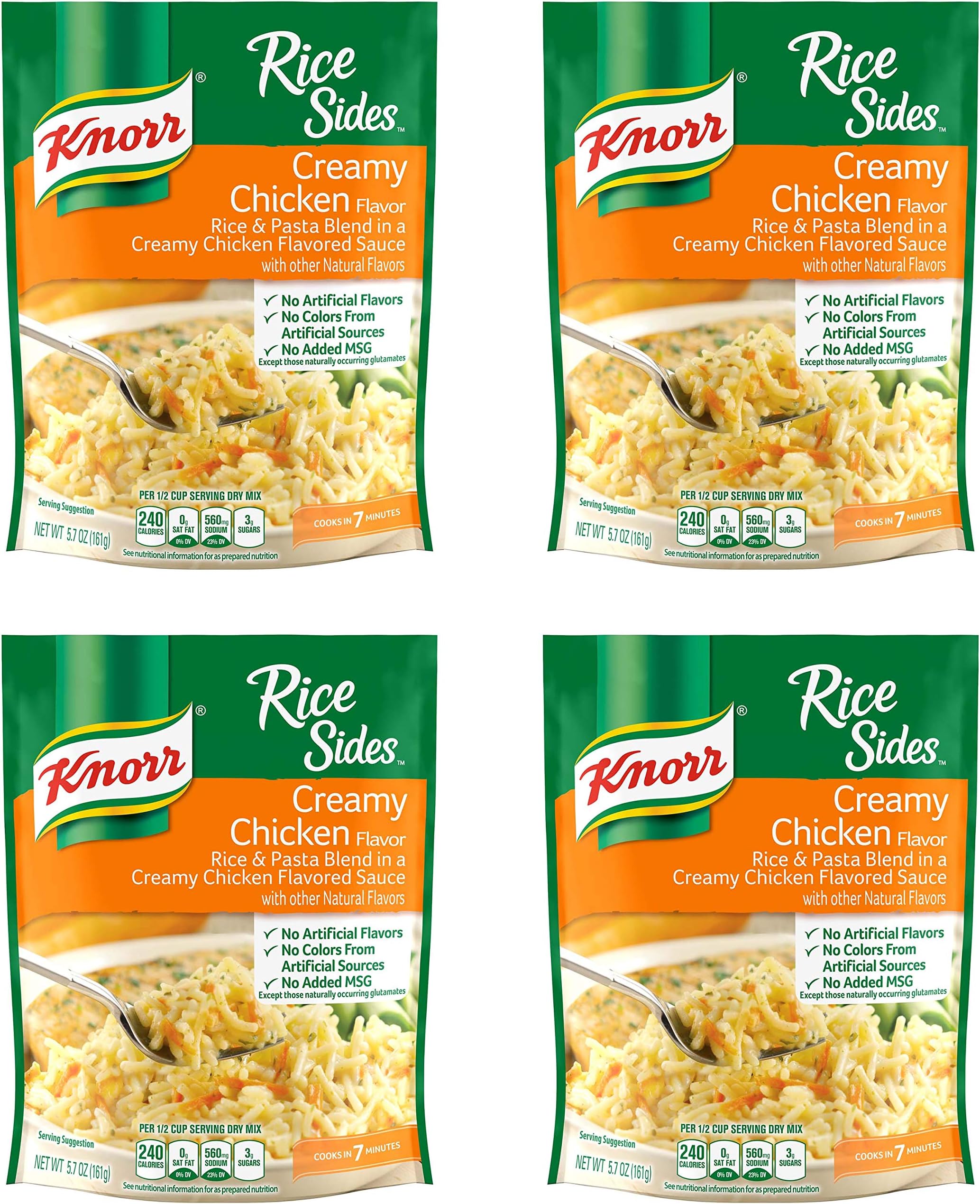 Knorr Rice Side Dish, Creamy Chicken, 5.7 oz (Pack of 4)