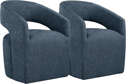 Amazon.com - KISLOT Upholstered Dining Chairs with Casters No Assembly ...