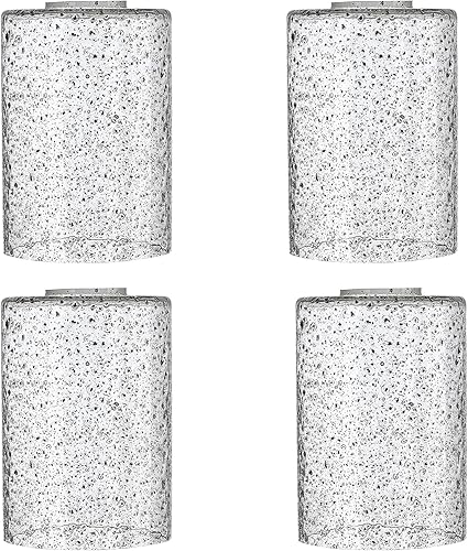 Miniatura 7 de Paquete de 4 pantallas cilíndricas de vidrio sembrado para mini lámpara colgante de 1.65 pulgadas de altura de 5.5 pulgadas, aplique de pared de