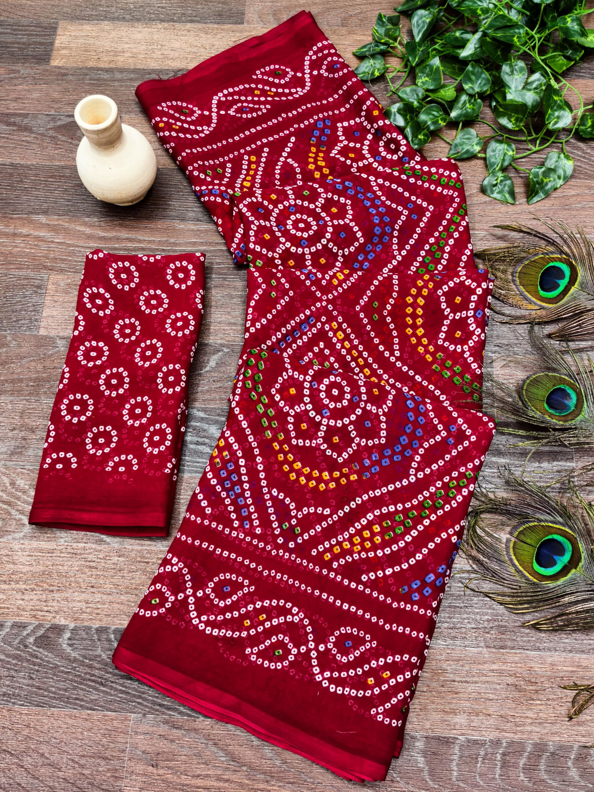 Women Soft Saree With Blouse Piece_freesize (1210_Meroon_Dum_Baz)-image-20