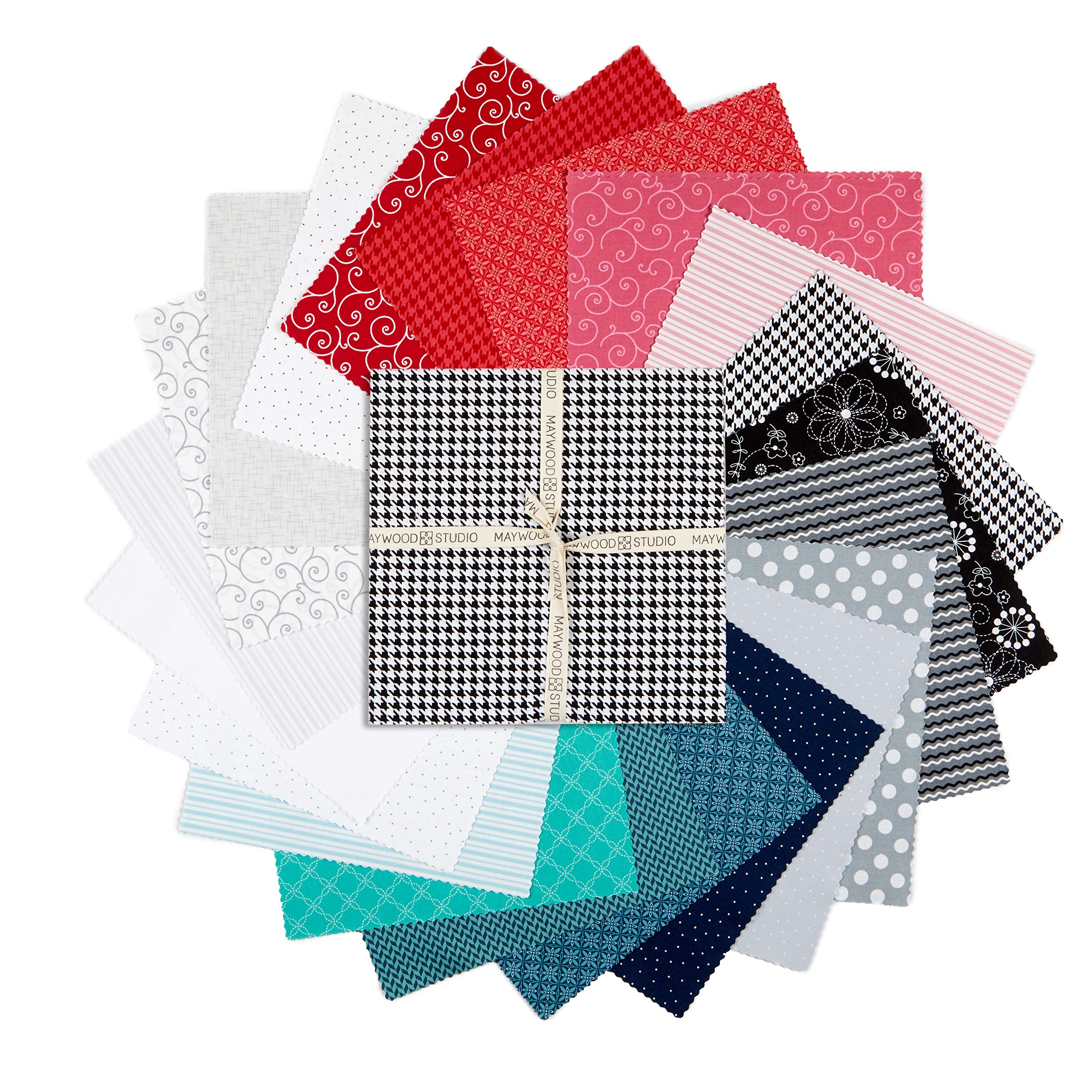 Maywood Studio Kimberbell Basics Kim's Picks 10'' Squares Winter 42 pcs, Cotton, Multi, by The Yard