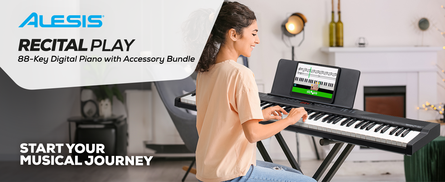 Amazon.com: Alesis 88 Key Keyboard Piano with 480 Sounds, Speakers