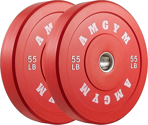 Miniatura 224 de 2 Inch Bumper Plates，10-500lbs，Barbell Rubber Olympic Weight Plates Set for Home Gym, Strength Training & Weight Lifting, Multiple Options
