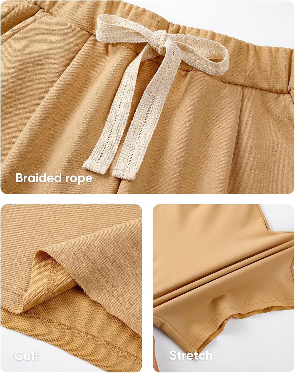 JMIERR Men's Baggy Shorts Casual Drawstring Knee Length Baggy Sweat Shorts Loose-Fit Y2K Raw Hem Workout Shorts - Image 8