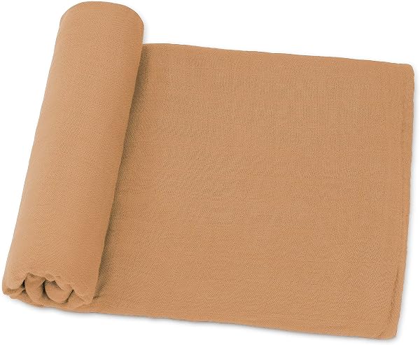 Comfy Cubs Muslin Swaddle Blankets Pack of 1 - Caramel