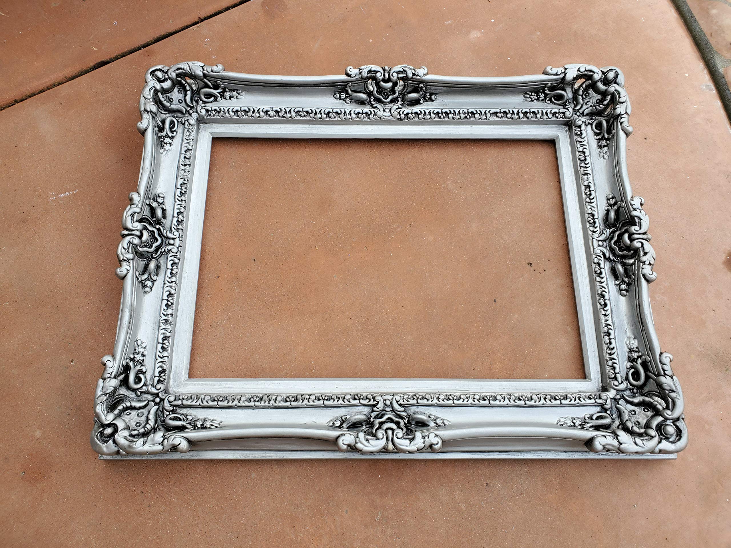 Amazon.com: 16x20 Vintage Matte Silver Picture Frame, Frames for